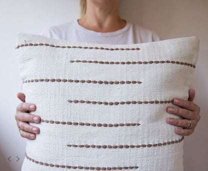 Zuri Hand-Loomed Wool Throw Pillow Kanju Interiors