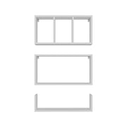 Modern Wall Mounted Floating Shelves, Set of 3 Rectangular Display Racks - Fluent Trends
