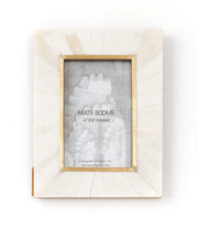 Mukhendu 4x6 Picture Frame - Bone, Brass Inlay - Fluent Trends