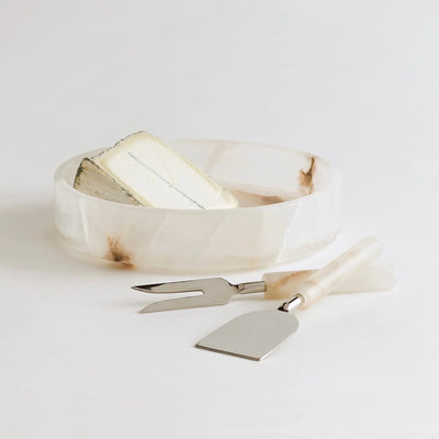 Santo Alabaster Cheese Tools - Set of 2 - Fluent Trends