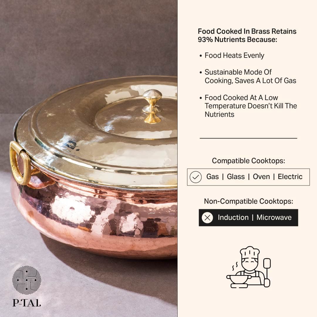 Copper Hammered Braiser - Copper Chafing Dish Powered by People