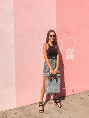 Panda Large Woven Crossbody Bag with Leather - Fluent Trends Cross Body Bags