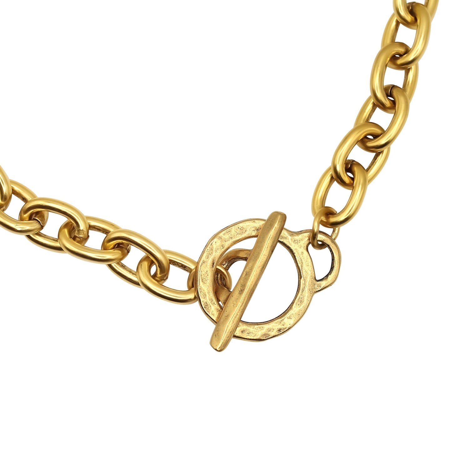 Blair Oval Chain Necklace - Gold-Plated Statement Jewelry