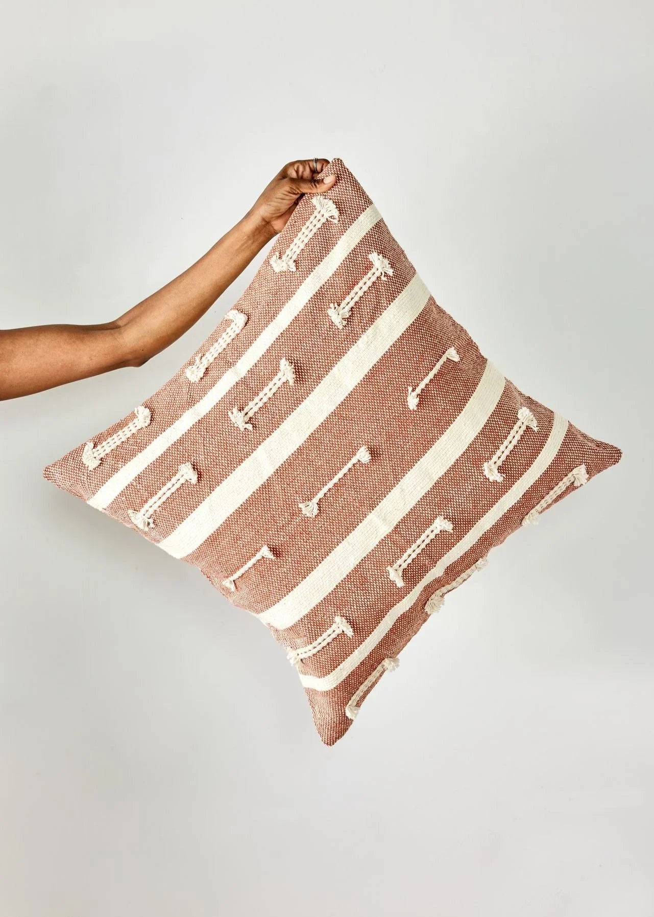 Boho Sienna Euro Sham Cotton Throw Pillow - Fluent Trends Accent Throw Pillow