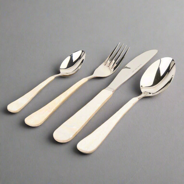 Mother Of Pearl Flatware, Set of 4 - Fluent Trends Flatware Set