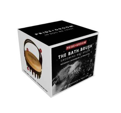 The Bath Brush Dual-Use Silicone Grooming Brush|De-Shedding|Massaging|Waterproof Tool for Dogs