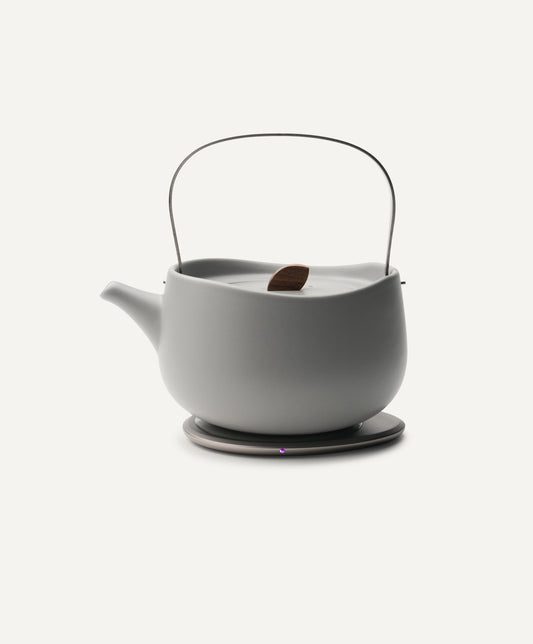 Leiph Self-heating Teapot Set - Soft Gray (SD) Powered by People