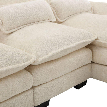 Modern Large chenille Fabric U-Shape Sectional Sofa Streamdale Furniture