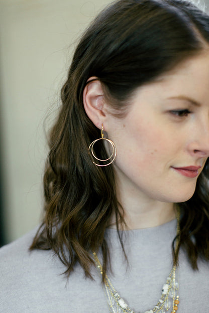 Double Moon Earrings