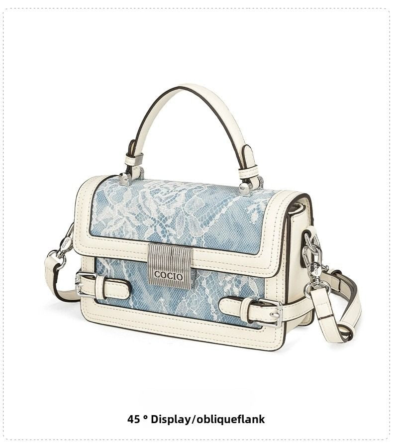 New glacier blue pillow bag this year's popular models of large-capacity fashion leisure women's bags Berry Charmz