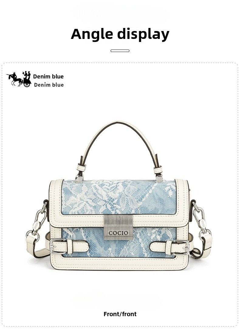 New glacier blue pillow bag this year's popular models of large-capacity fashion leisure women's bags Berry Charmz