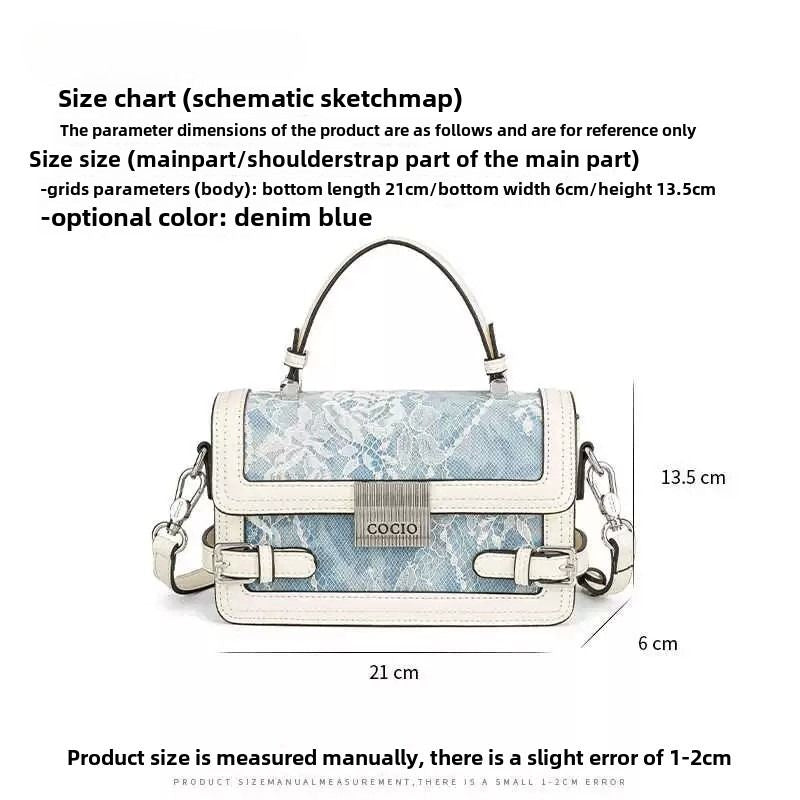 New glacier blue pillow bag this year's popular models of large-capacity fashion leisure women's bags Berry Charmz