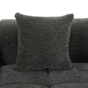 Modern Grey Modular Sectional Sofa with Deep Seating and Side Pockets in Chenille Fabric - Fluent Trends