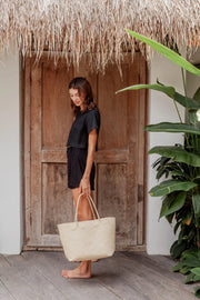 Avery Handwoven Borneo Rattan Day Tote Bag - Bali Crafted, Versatile, & Durable for Everyday Style - Fluent Trends