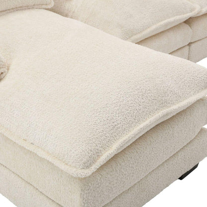 Modern Large chenille Fabric U-Shape Sectional Sofa Streamdale Furniture