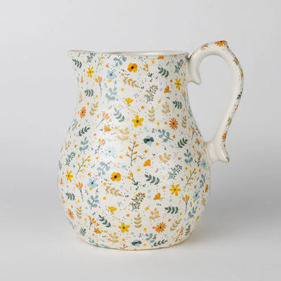 Tula Handcrafted Floral Ceramic Pitcher - Fluent Trends
