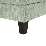Green Chenille Chaise Lounge Sofa Bed with Adjustable Back & Smart RGB LED Lights - Fluent Trends