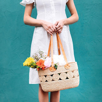 Essential Companion Leather Straps Tote Bag
