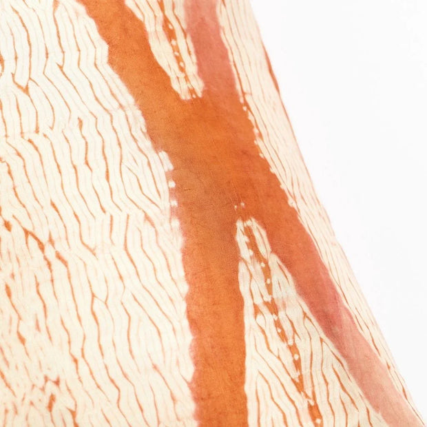 Arc Coral Hand Crafted Shibori Print Mulberry Silk Pillow - Fluent Trends