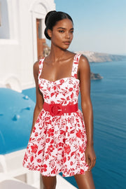 Red Vineyard Mini Dress - Fluent Trends