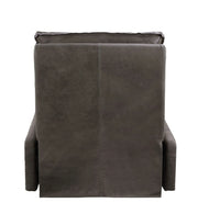 Metier Gray Top Grain Leather & Aluminum Power Motion Recliner - Fluent Trends