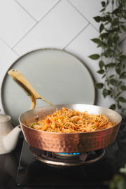 Copper Frying Pan with Brass Handle - Non-Stick Saute Pan - Fluent Trends Frying Pan