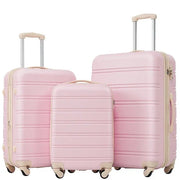 3 Piece Luggage Set Hardside Spinner Suitcase with TSA Lock 20' 24' - Fluent Trends