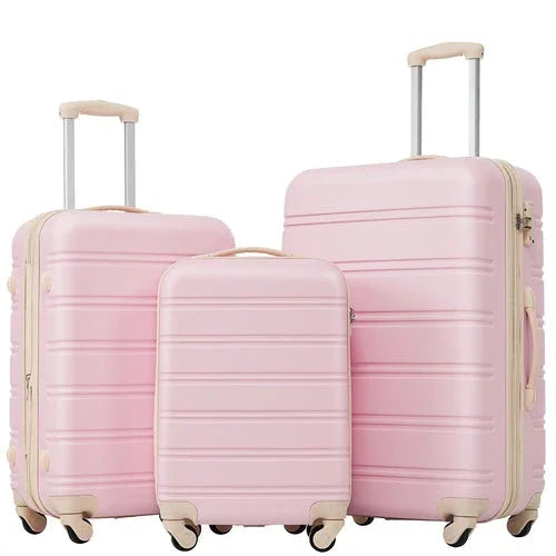 3 Piece Luggage Set Hardside Spinner Suitcase with TSA Lock 20' 24' - Fluent Trends