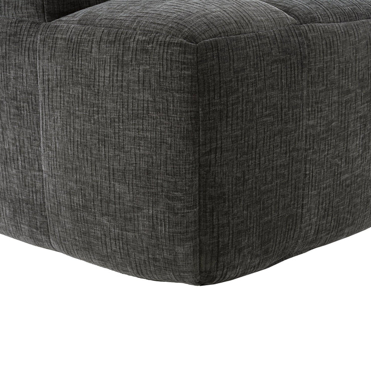 Modern Grey Modular Sectional Sofa with Deep Seating and Side Pockets in Chenille Fabric - Fluent Trends