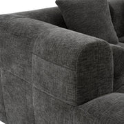 Modern Grey Modular Sectional Sofa with Deep Seating and Side Pockets in Chenille Fabric - Fluent Trends