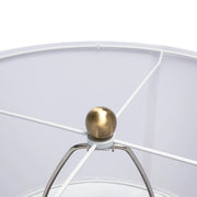 Modern Gold Geode Table Lamp with White Drum Shade & Agate Accents, 27.5" H - Fluent Trends - Fluent Trends