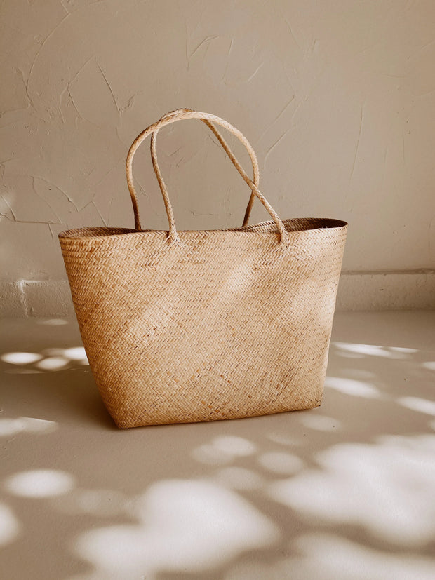 Avery Handwoven Borneo Rattan Day Tote Bag - Bali Crafted, Versatile, & Durable for Everyday Style - Fluent Trends