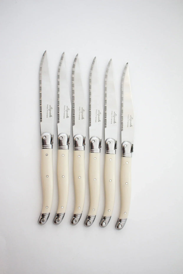 Laguiole Ivory Knives Cutlery Set in Presentation Box, Set of 6 - Fluent Trends Kitchen Tools & Utensils