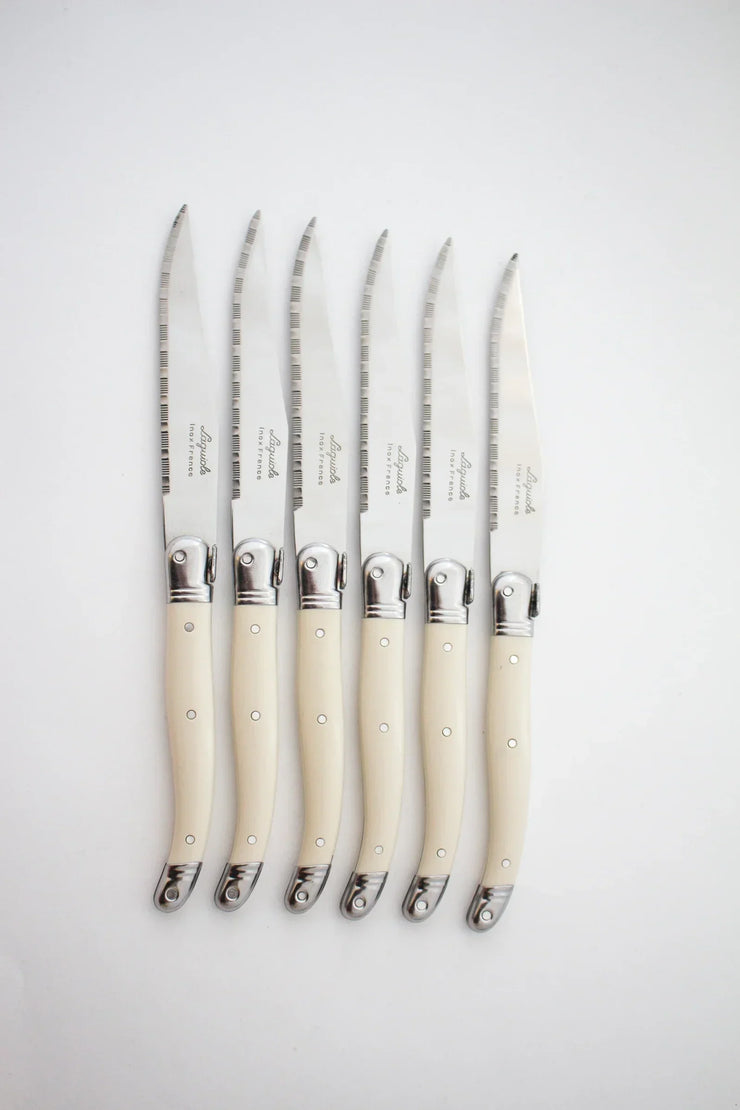 Laguiole Ivory Knives Cutlery Set in Presentation Box, Set of 6 - Fluent Trends Kitchen Tools & Utensils