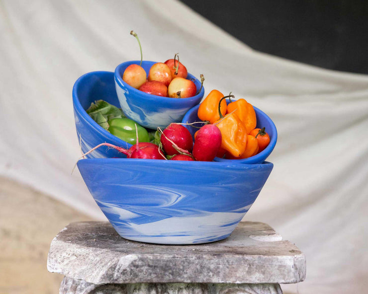 3 Piece Cloudware Serving Bowl | Nesting Set - Fluent Trends