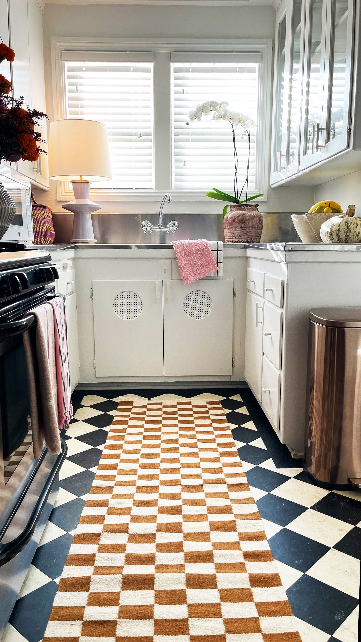 Zapotec Checkered Rug in Umber & Ivory Archive New York