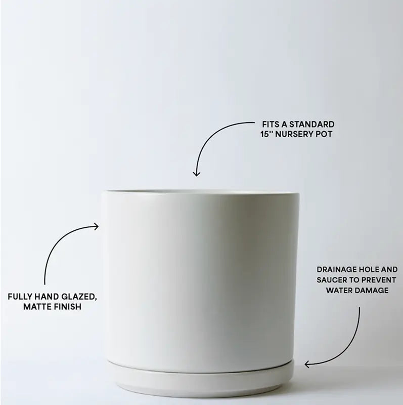 Solid Goods - Ceramic Cylinder with Saucer - Fluent Trends