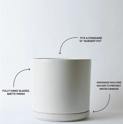 Solid Goods - Ceramic Cylinder with Saucer - Fluent Trends