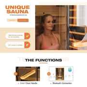 Fluent Trends 2-Person Low EMF FAR Infrared Sauna with Panoramic Glass - Fluent Trends