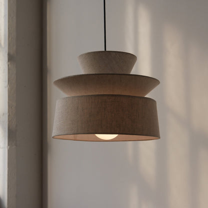 Lag Lamp Pendant Light | Minimalist Organic Cotton Pendant | Hardwired or Plug-in | Made in USA