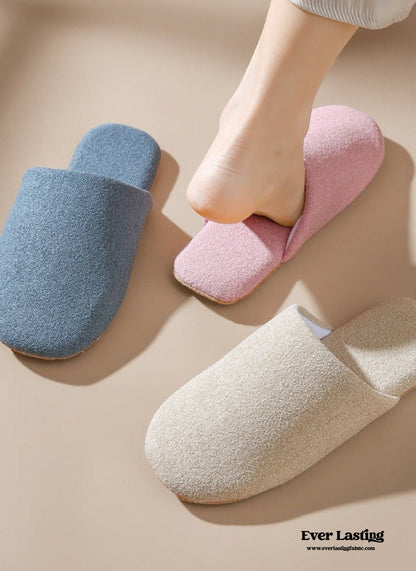 Modern House Slippers - Cotton Washable Indoor Slippers Non-Slip Sole