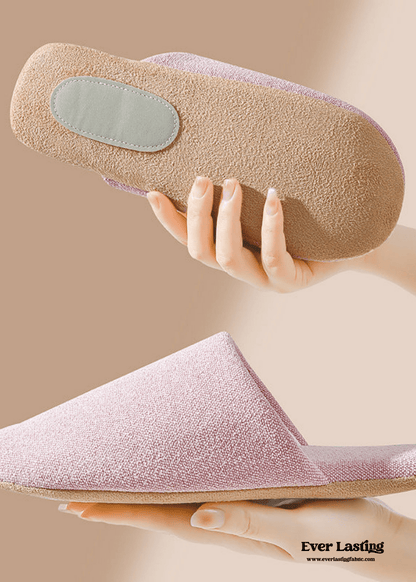 Modern House Slippers - Cotton Washable Indoor Slippers Non-Slip Sole
