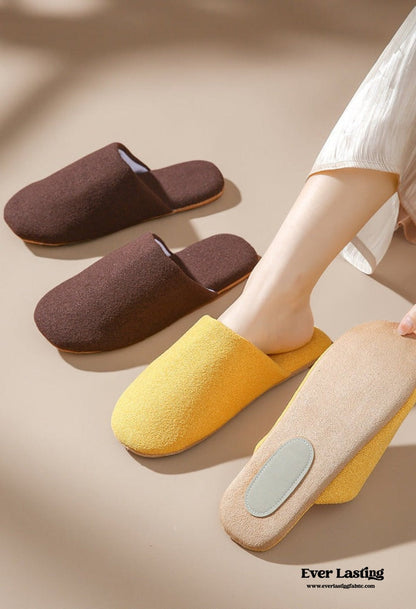 Modern House Slippers - Cotton Washable Indoor Slippers Non-Slip Sole