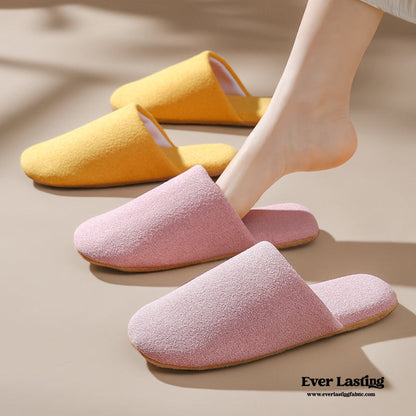 Modern House Slippers - Cotton Washable Indoor Slippers Non-Slip Sole