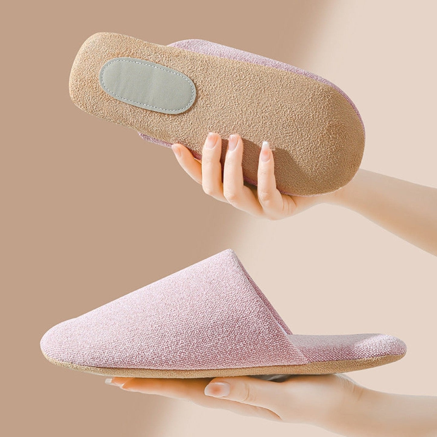Modern House Slippers - Cotton Washable Indoor Slippers Non-Slip Sole