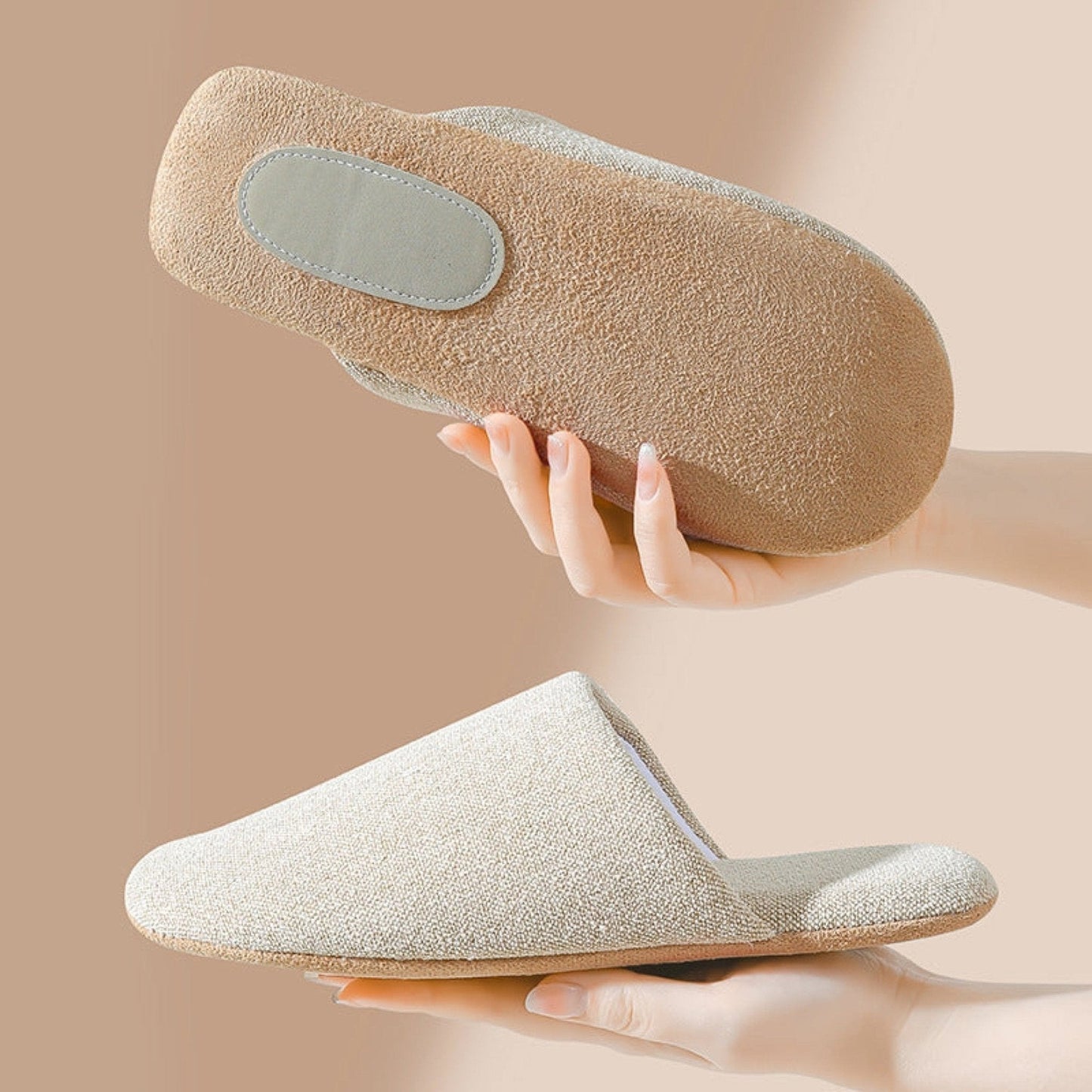 Modern House Slippers - Cotton Washable Indoor Slippers Non-Slip Sole
