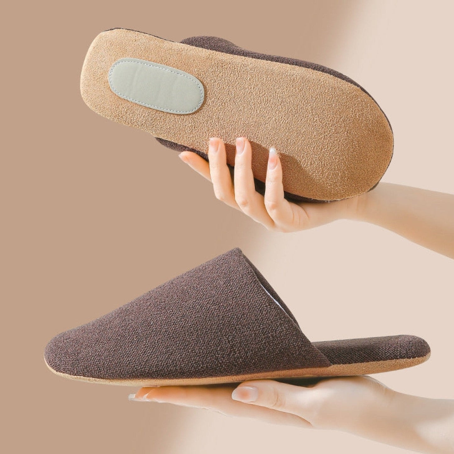 Modern House Slippers - Cotton Washable Indoor Slippers Non-Slip Sole