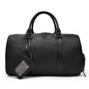 The Endre Weekender | Black Pebbled Leather Weekender - Fluent Trends