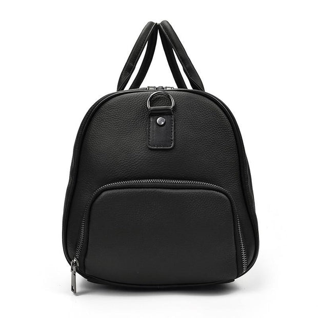 The Endre Weekender | Black Pebbled Leather Weekender - Fluent Trends