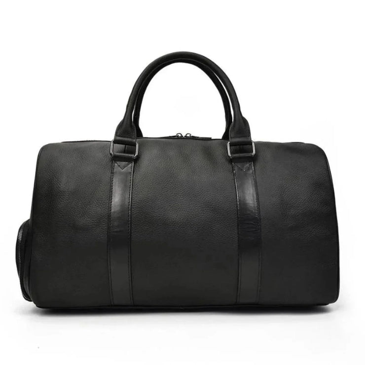 The Endre Weekender | Black Pebbled Leather Weekender - Fluent Trends